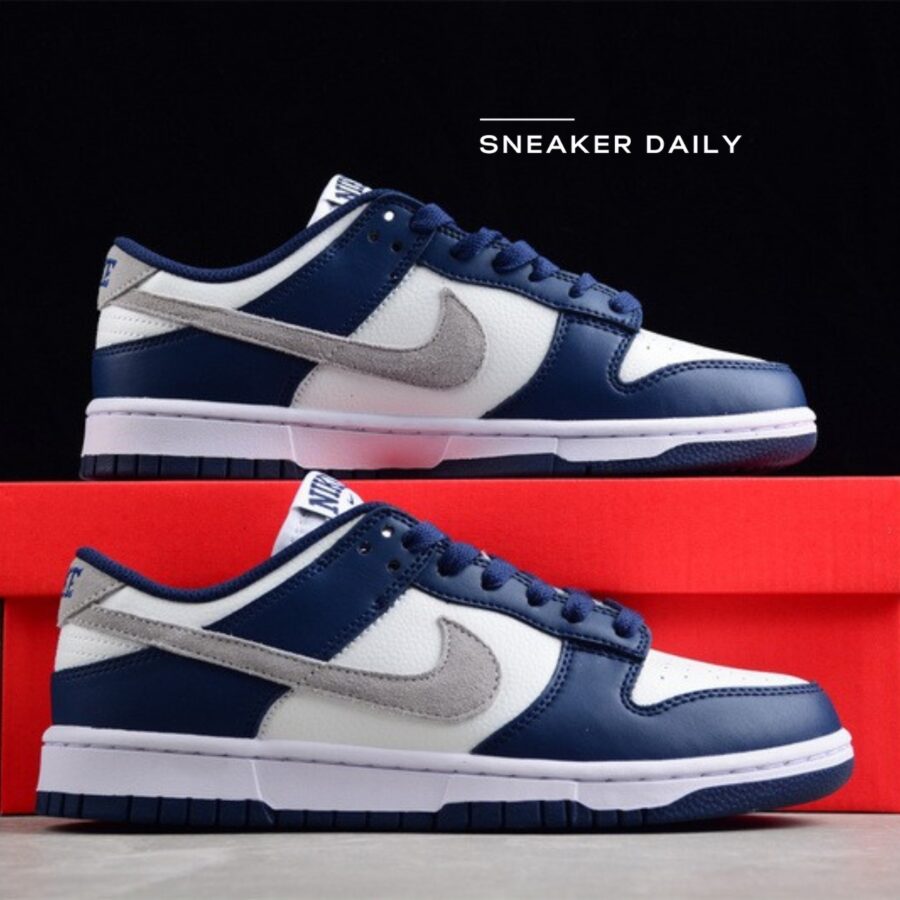 giày nike dunk low 'midnight navy smoke grey' fd9749-400