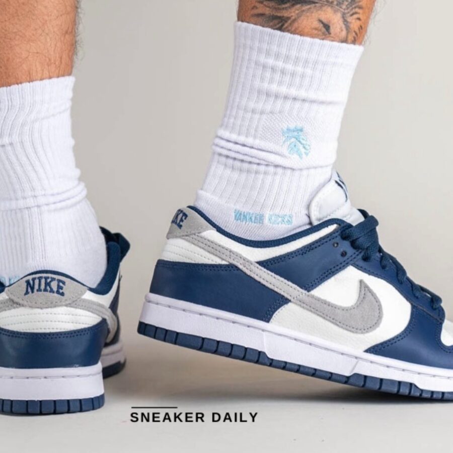 giày nike dunk low 'midnight navy smoke grey' fd9749-400