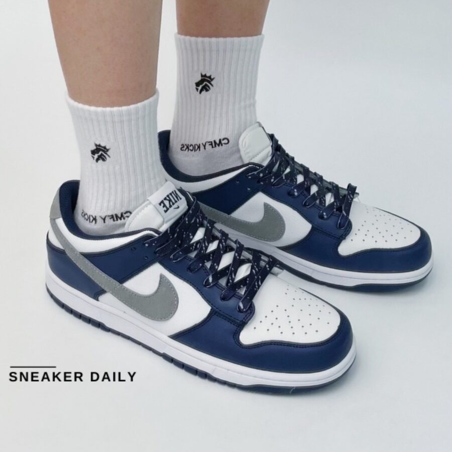 giày nike dunk low 'midnight navy smoke grey' fd9749-400