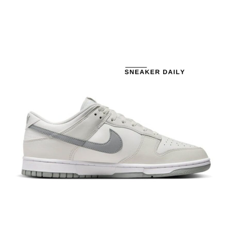 giày nike dunk low retro 'summit white light smoke grey' dv0831-106