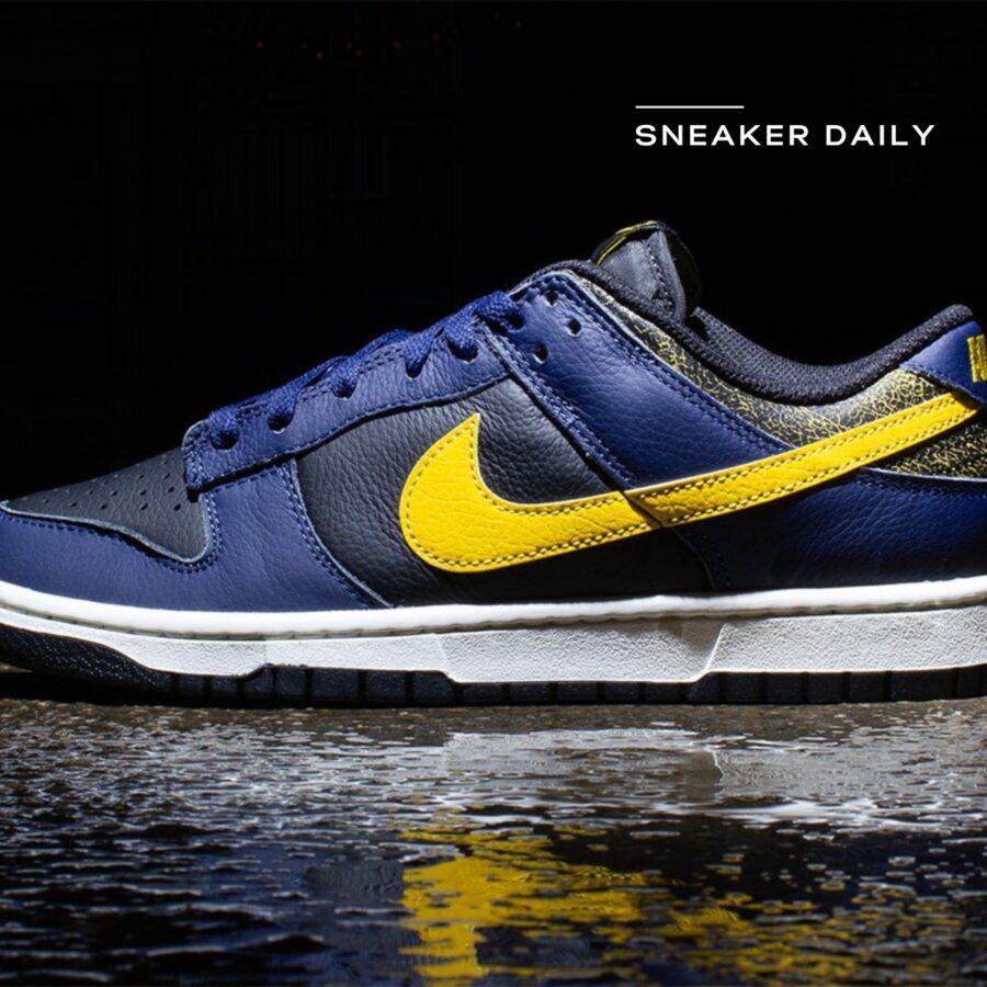 giày nike dunk low 'vintage michigan' fz4014-010