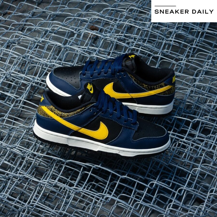 giày nike dunk low 'vintage michigan' fz4014-010
