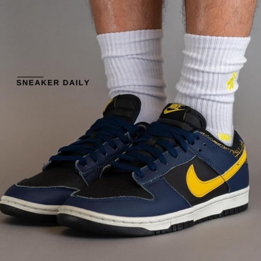 giày nike dunk low 'vintage michigan' fz4014-010