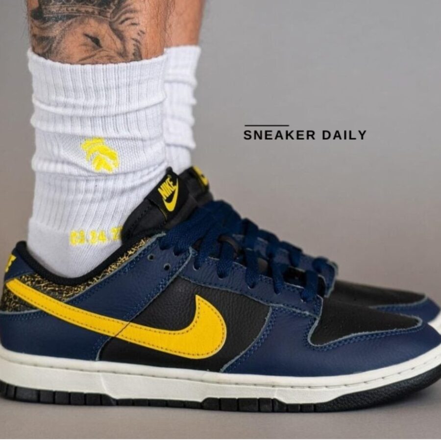 giày nike dunk low 'vintage michigan' fz4014-010