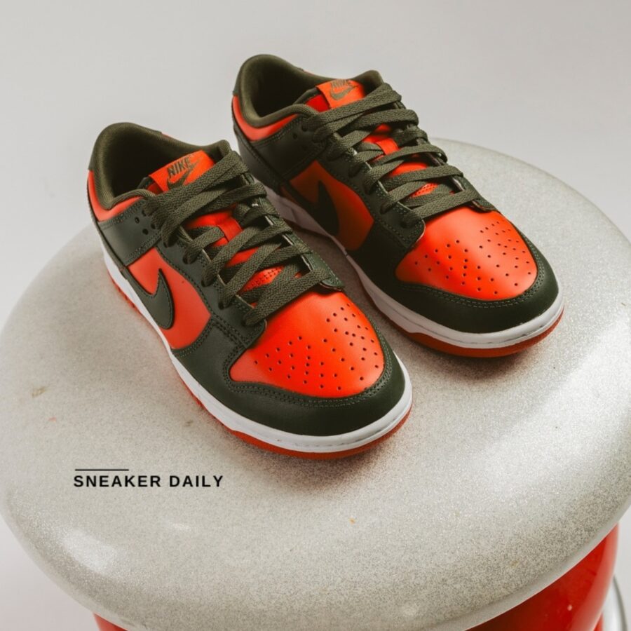 giày nike dunk low ‘cargo khaki mystic red’ dv0833-600