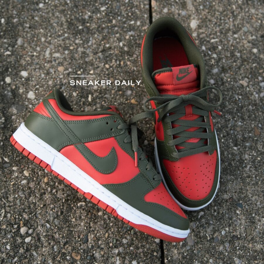 giày nike dunk low ‘cargo khaki mystic red’ dv0833-600