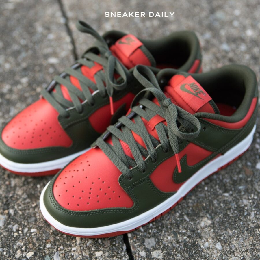 giày nike dunk low ‘cargo khaki mystic red’ dv0833-600