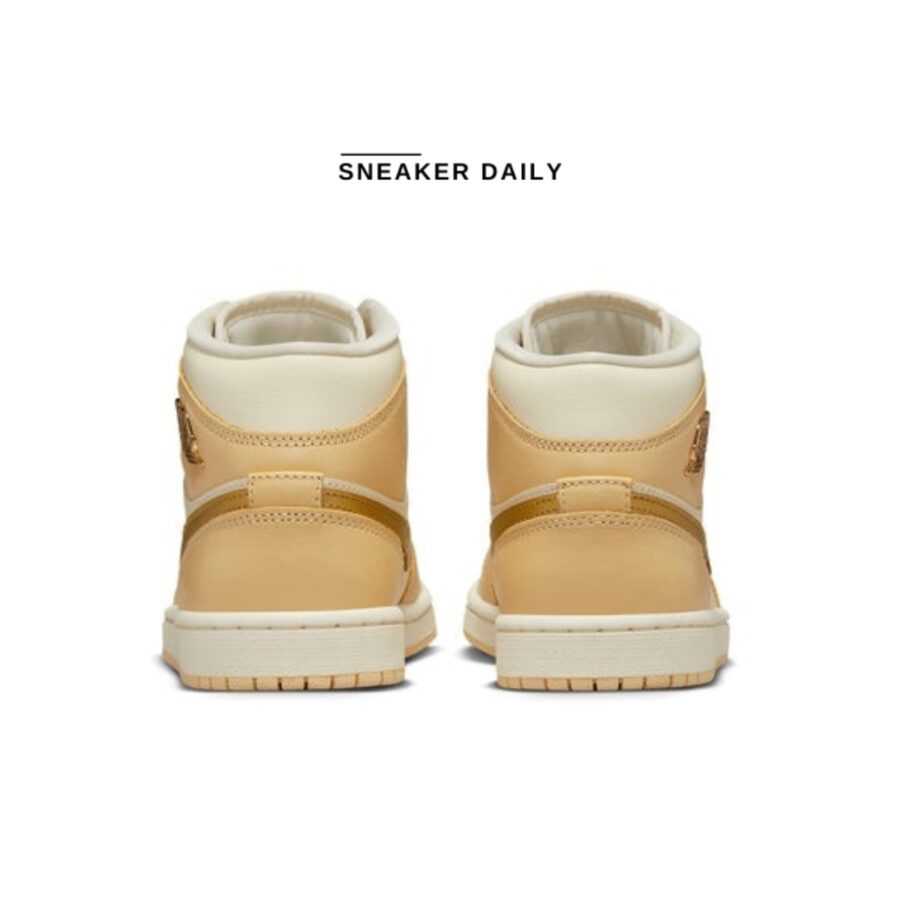 giày (wmns) air jordan 1 mid 'pale vanilla gold' fb9892-200