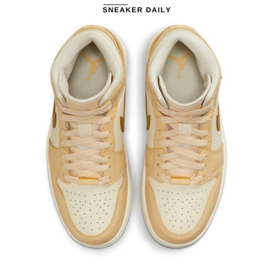 giày (wmns) air jordan 1 mid 'pale vanilla gold' fb9892-200