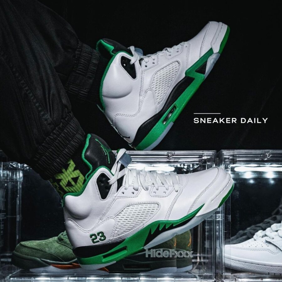 giày (wmns) air jordan 5 retro 'lucky green' dd9336-103