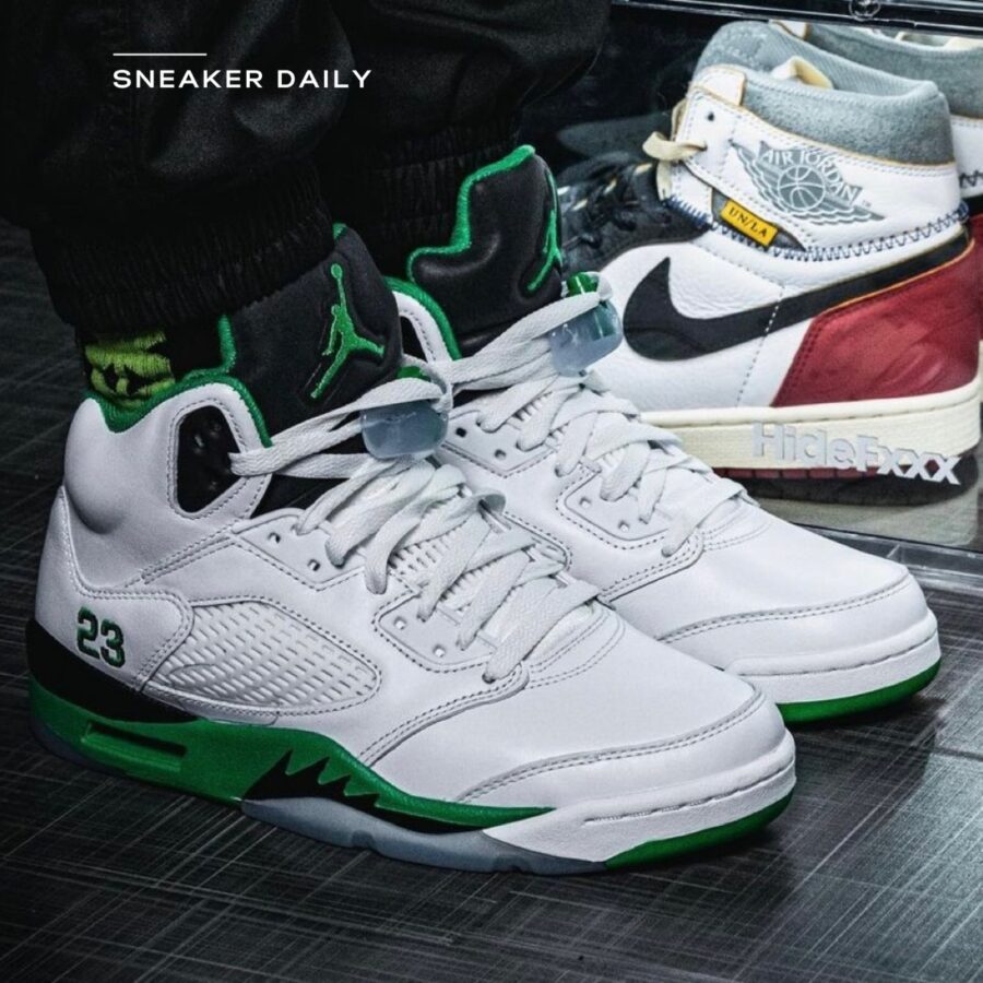 giày (wmns) air jordan 5 retro 'lucky green' dd9336-103