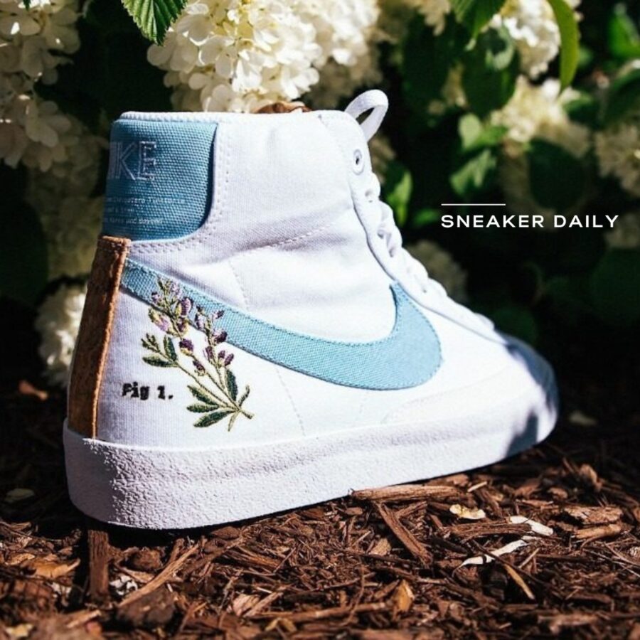 giày (wmns) nike blazer mid '77 se 'indigo' dc9265-100