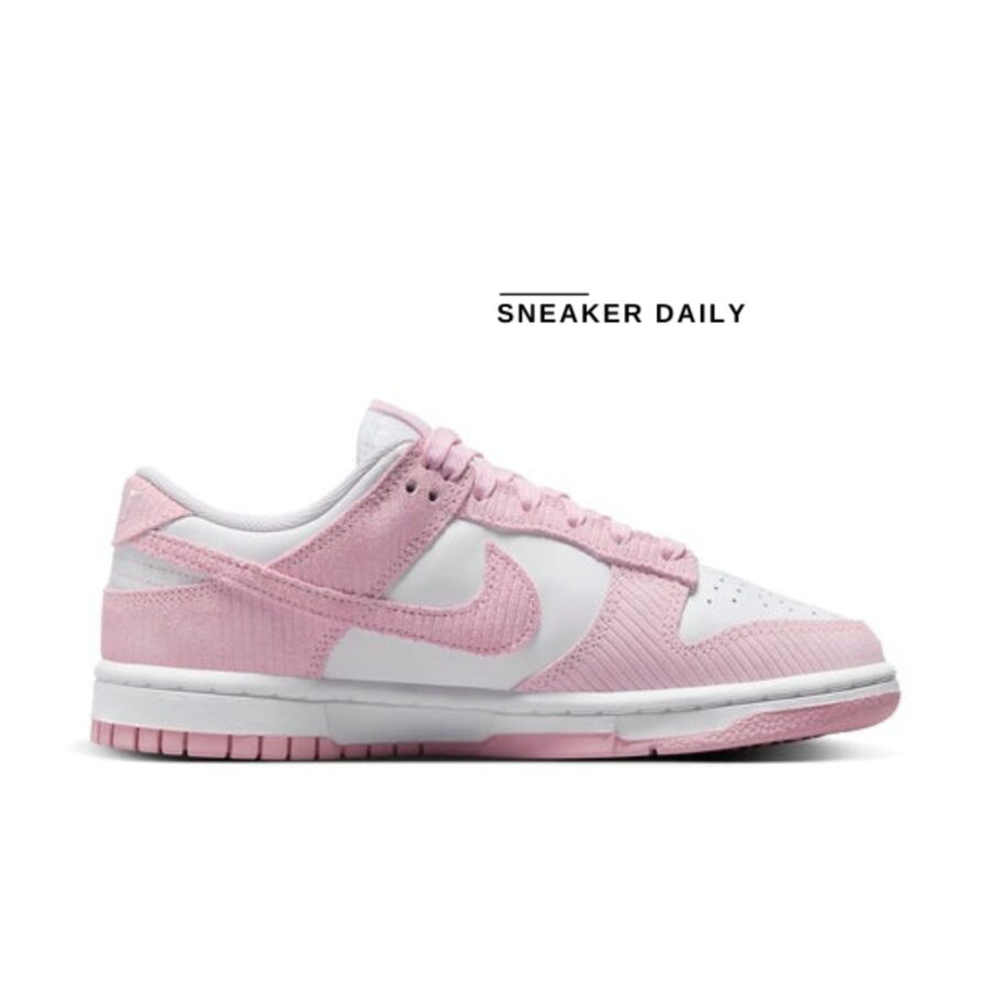 giày (wmns) nike dunk low 'pink corduroy' fn7167-100