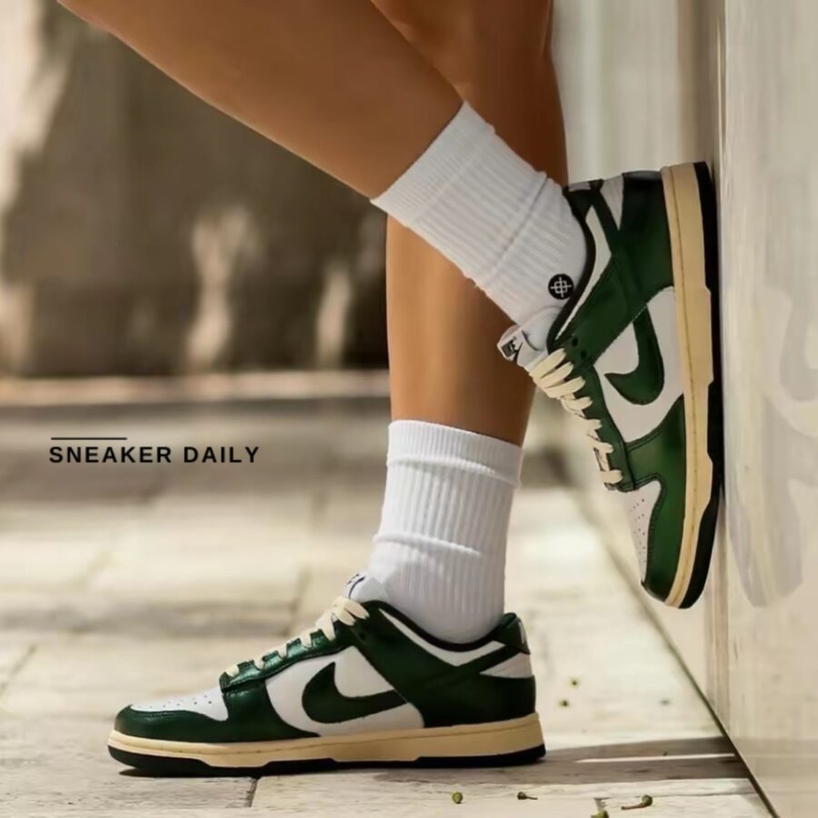 giày (wmns) nike dunk low 'vintage green' dq8580-100