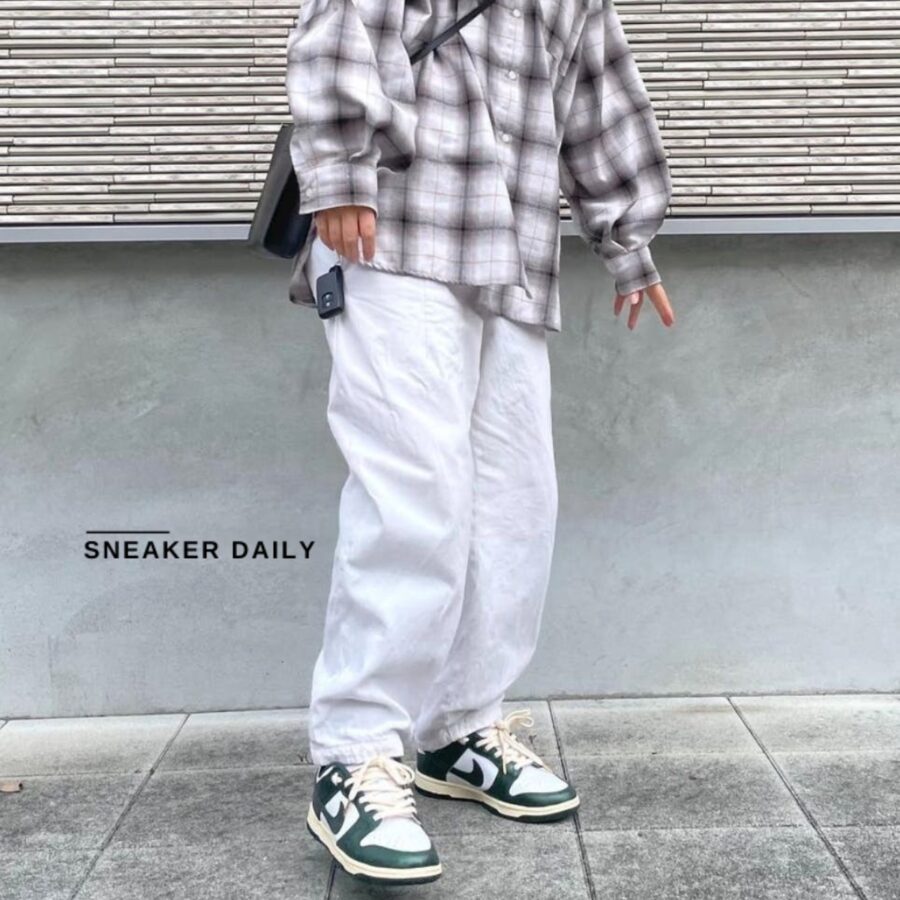 giày (wmns) nike dunk low 'vintage green' dq8580-100