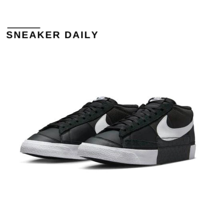 giày nike blazer low pro club 'black white' fj3694-001