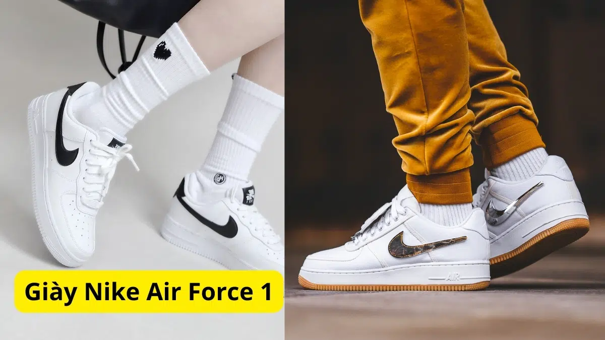 giày sneaker Nike chính hãng Air Force 1 biểu tượng đường phố