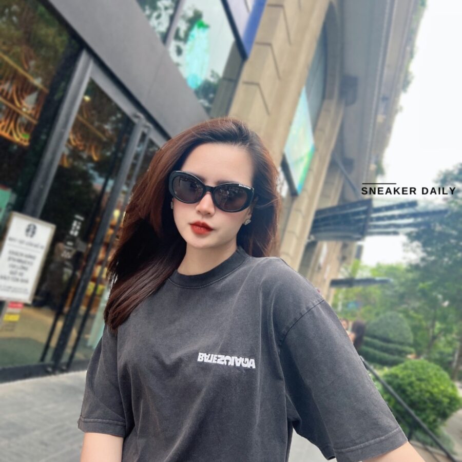 kính balenciaga oval sunglasses 'black' bb0267s 001