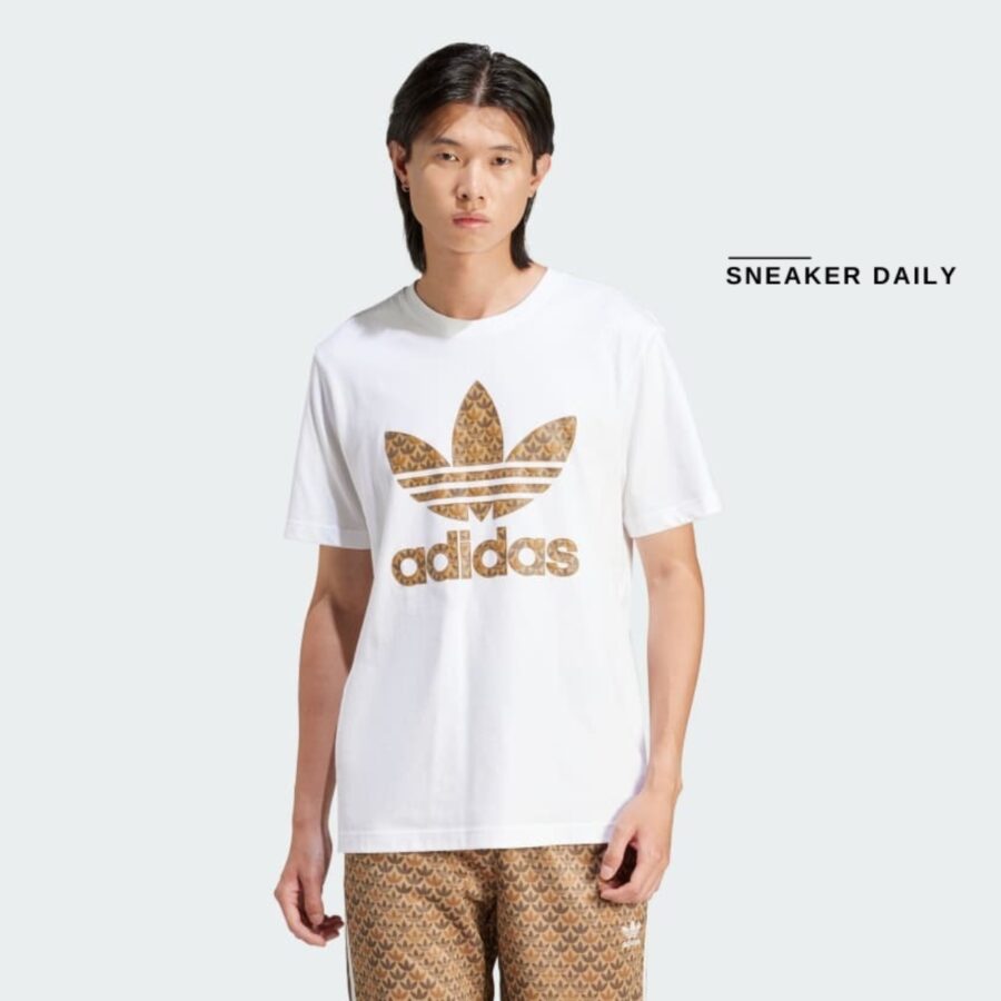 áo adidas classic monogram graphic tee 'earth strata' is2932