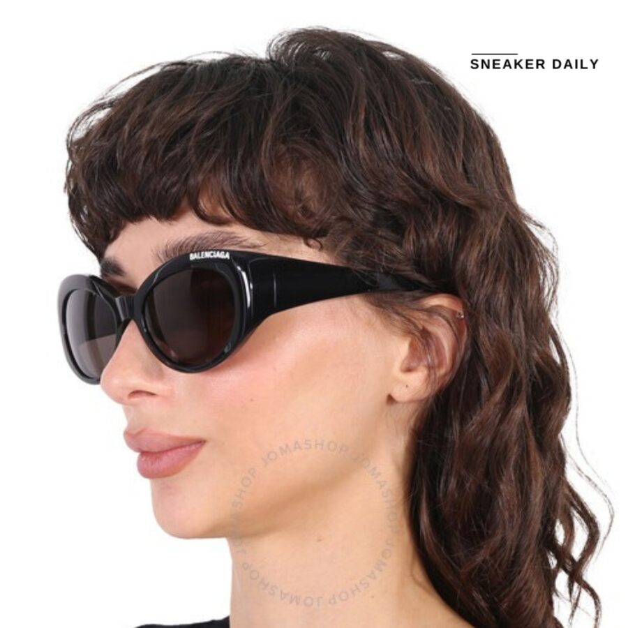 kính balenciaga oval sunglasses 'black' bb0267s 001