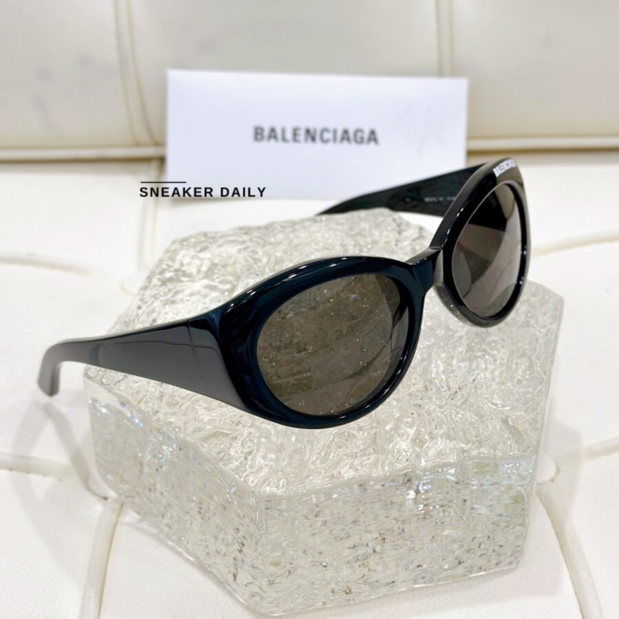 kính balenciaga oval sunglasses 'black' bb0267s 001