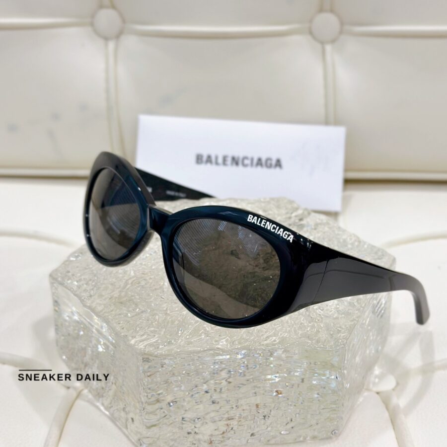 kính balenciaga oval sunglasses 'black' bb0267s 001