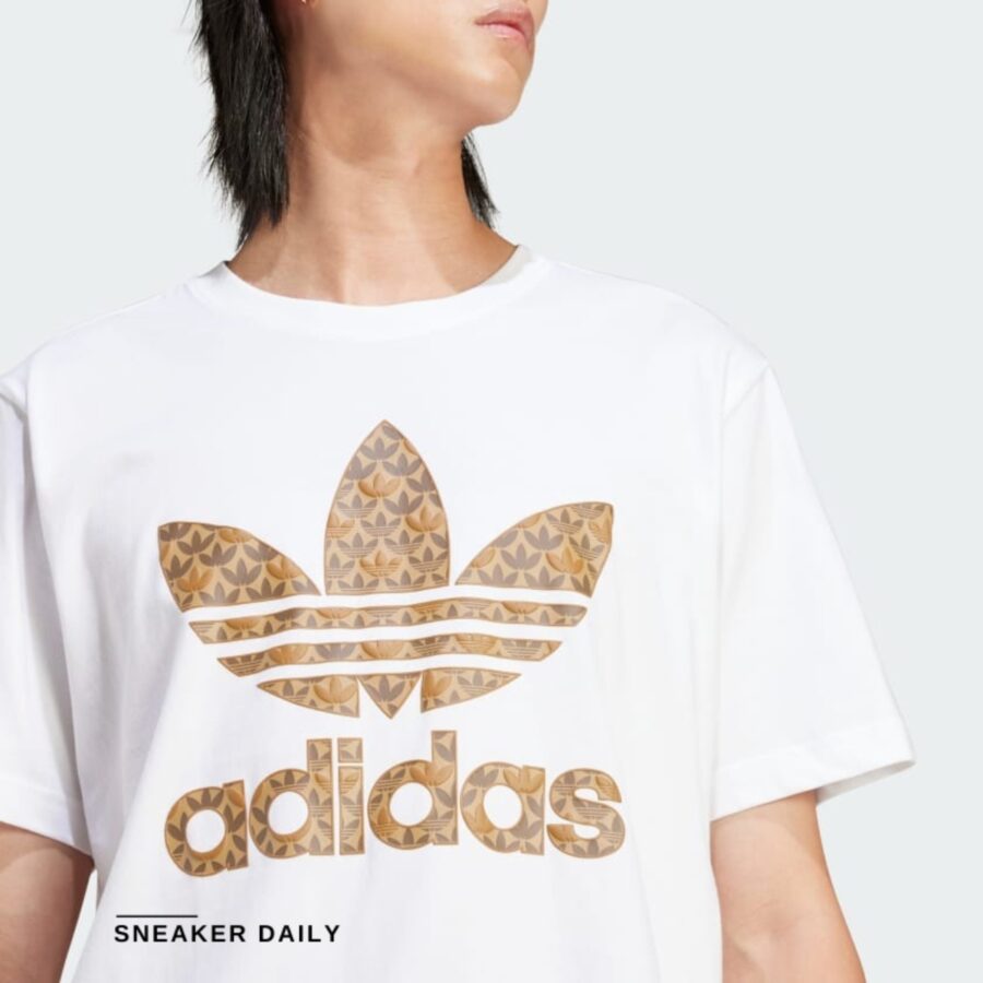 áo adidas classic monogram graphic tee 'earth strata' is2932