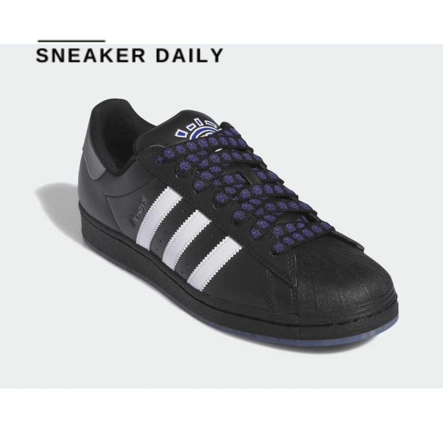 giày adidas x always superstar adv 'core black' ie1436