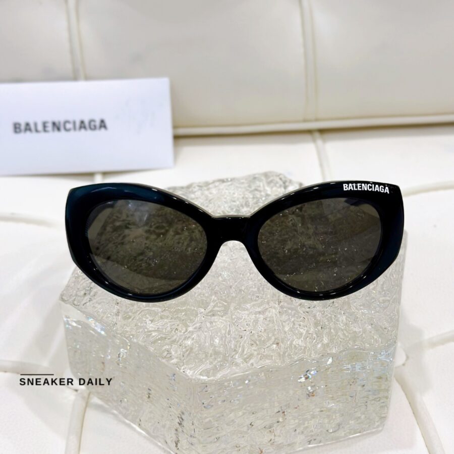 kính balenciaga oval sunglasses 'black' bb0267s 001