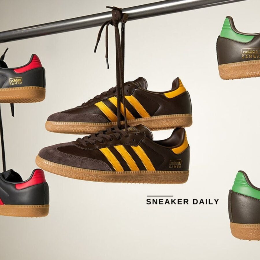 giày adidas samba og 'dark brown yellow' ig6174