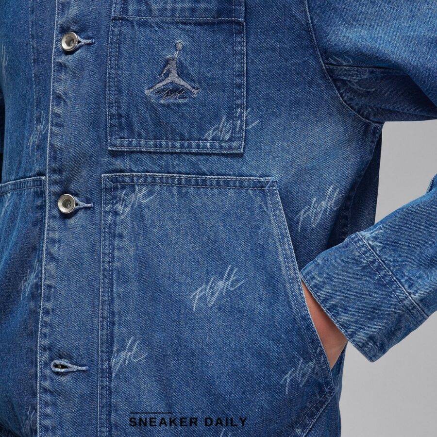 áo jordan flight heritage men's denim jacket fn4650-436