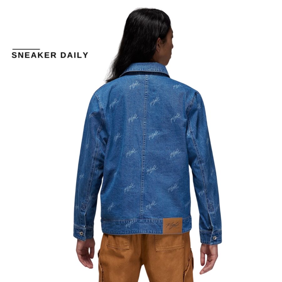 áo jordan flight heritage men's denim jacket fn4650-436