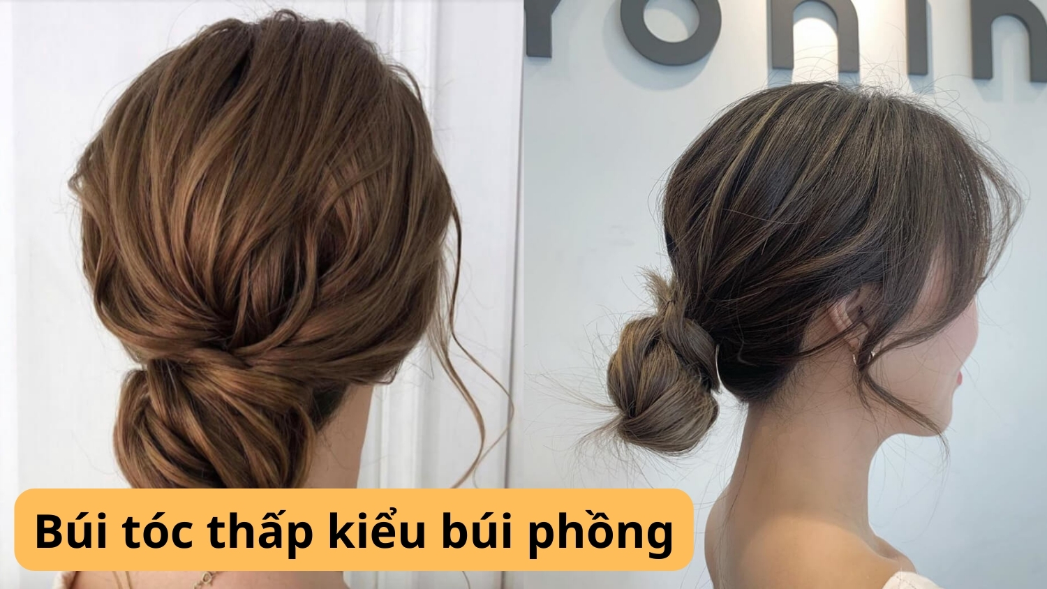 búi tóc thấp kiểu búi phồng