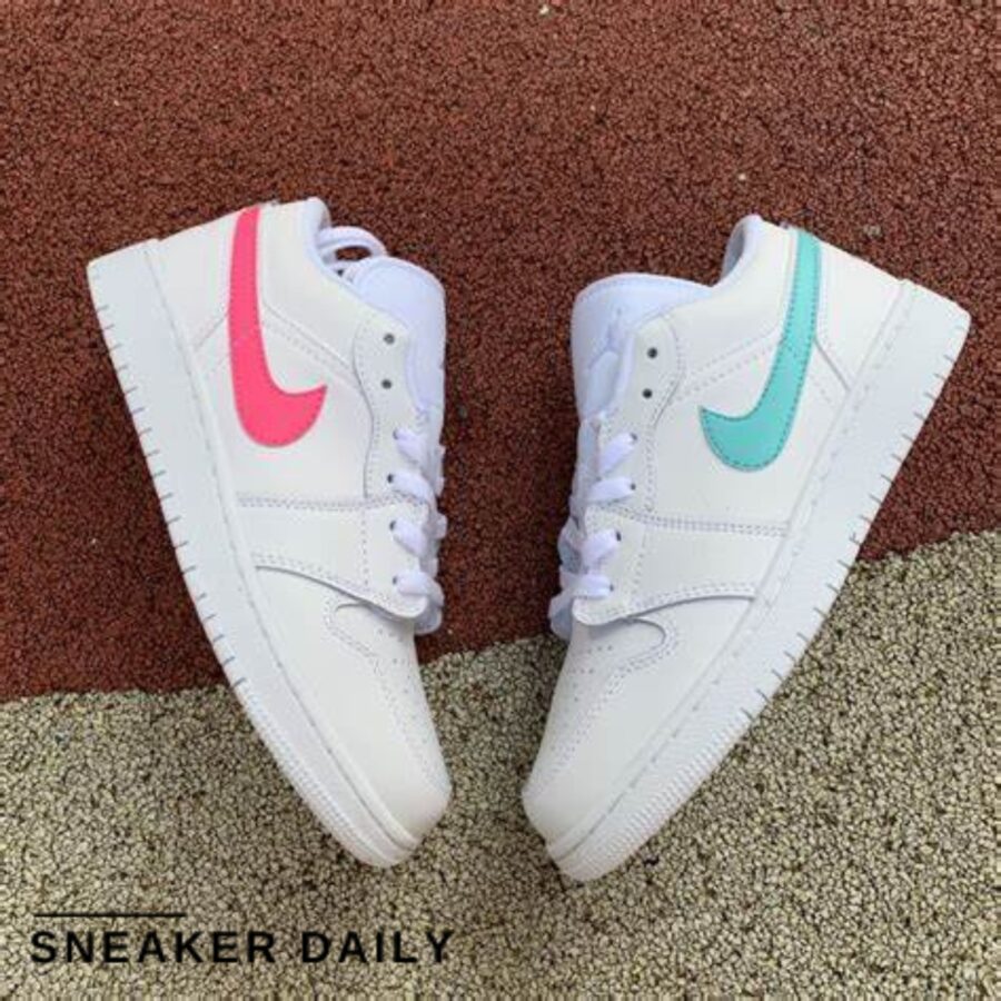 giày air jordan 1 low 'white neon' (gs) cw7035-100