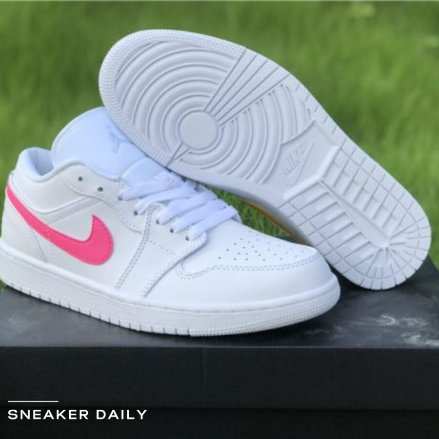 giày air jordan 1 low 'white neon' (gs) cw7035-100