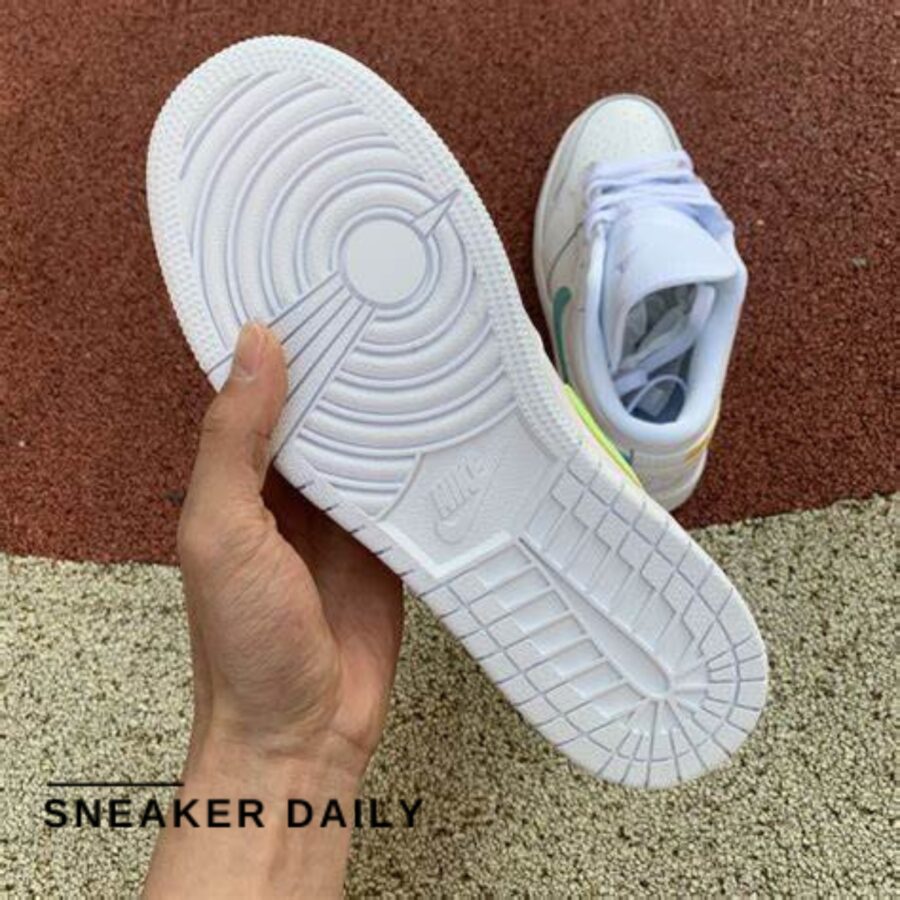 giày air jordan 1 low 'white neon' (gs) cw7035-100