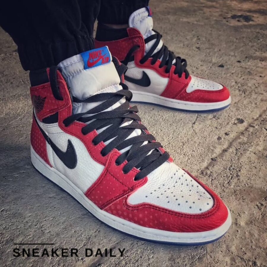 giày air jordan 1 retro high 'spider-man origin story' (gs) 575441-602