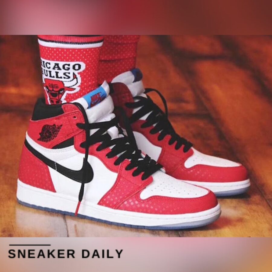 giày air jordan 1 retro high 'spider-man origin story' (gs) 575441-602