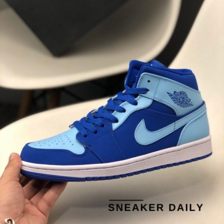 giày air jordan 1 retro mid 'ice blue' 554724-400