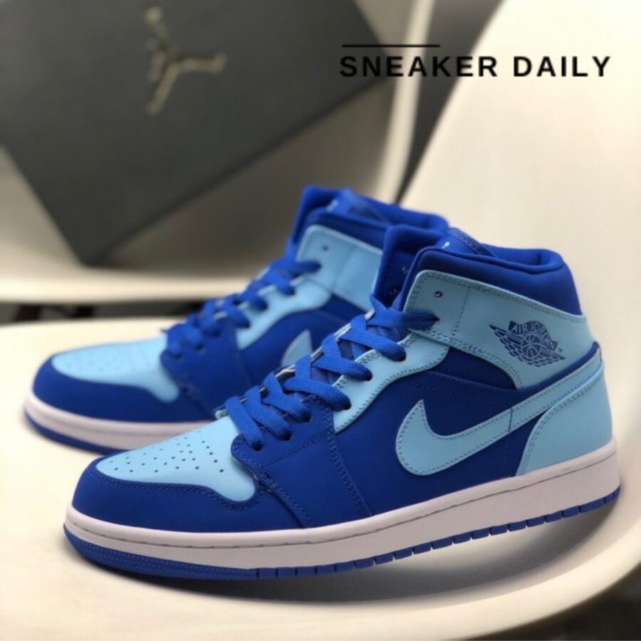 giày air jordan 1 retro mid 'ice blue' 554724-400
