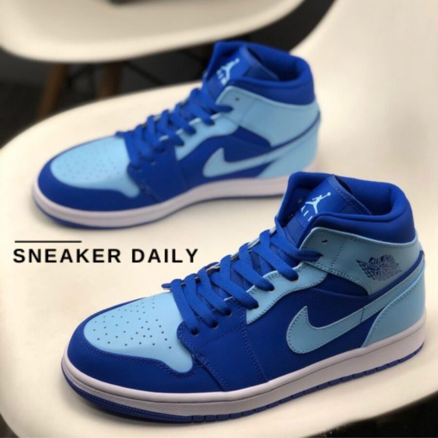 giày air jordan 1 retro mid 'ice blue' 554724-400