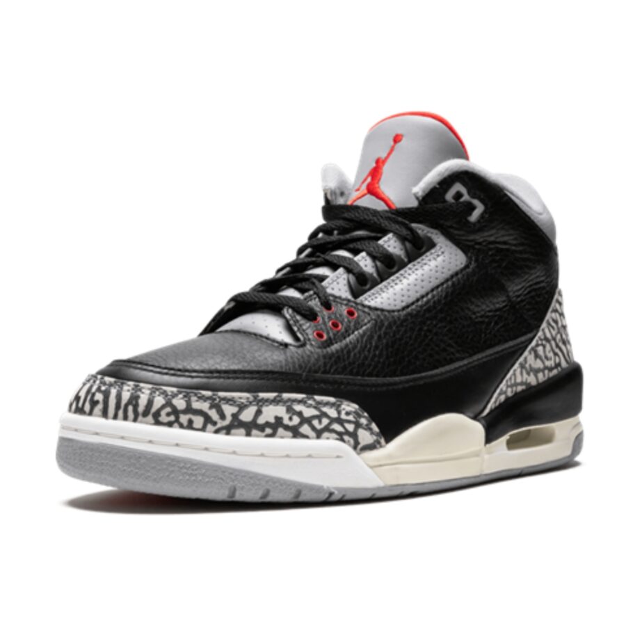 giày air jordan 3 retro 'black cement' (2001) 136064-001.,