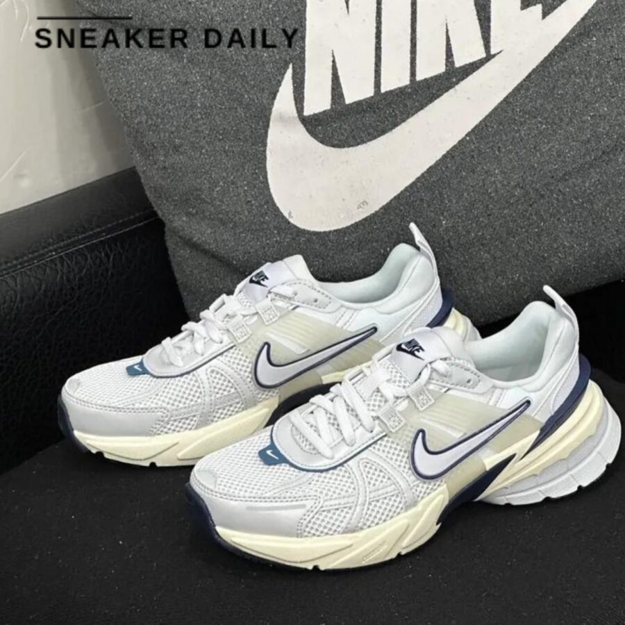 giày nike v2k run runtekk 'summit white navy' (wmns) fd0736-102