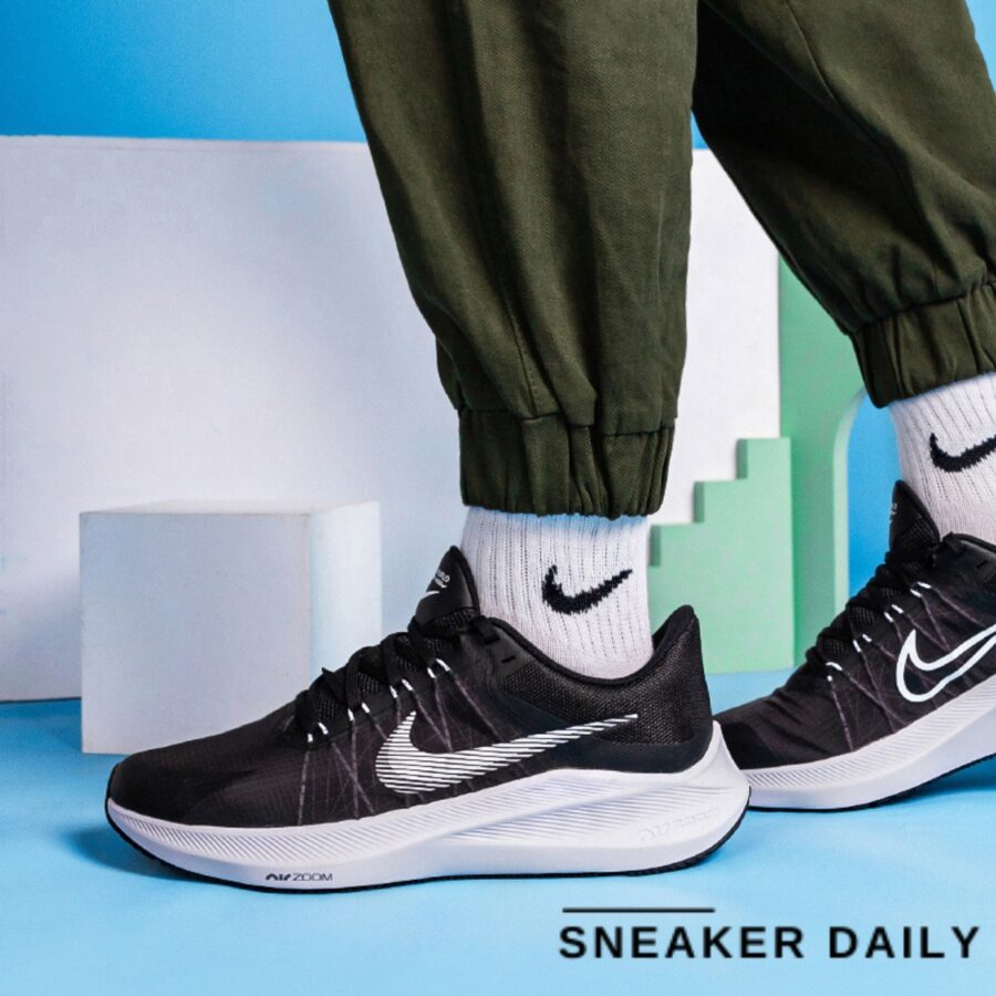 giày nike winflo 8 'black white' cw3419-006