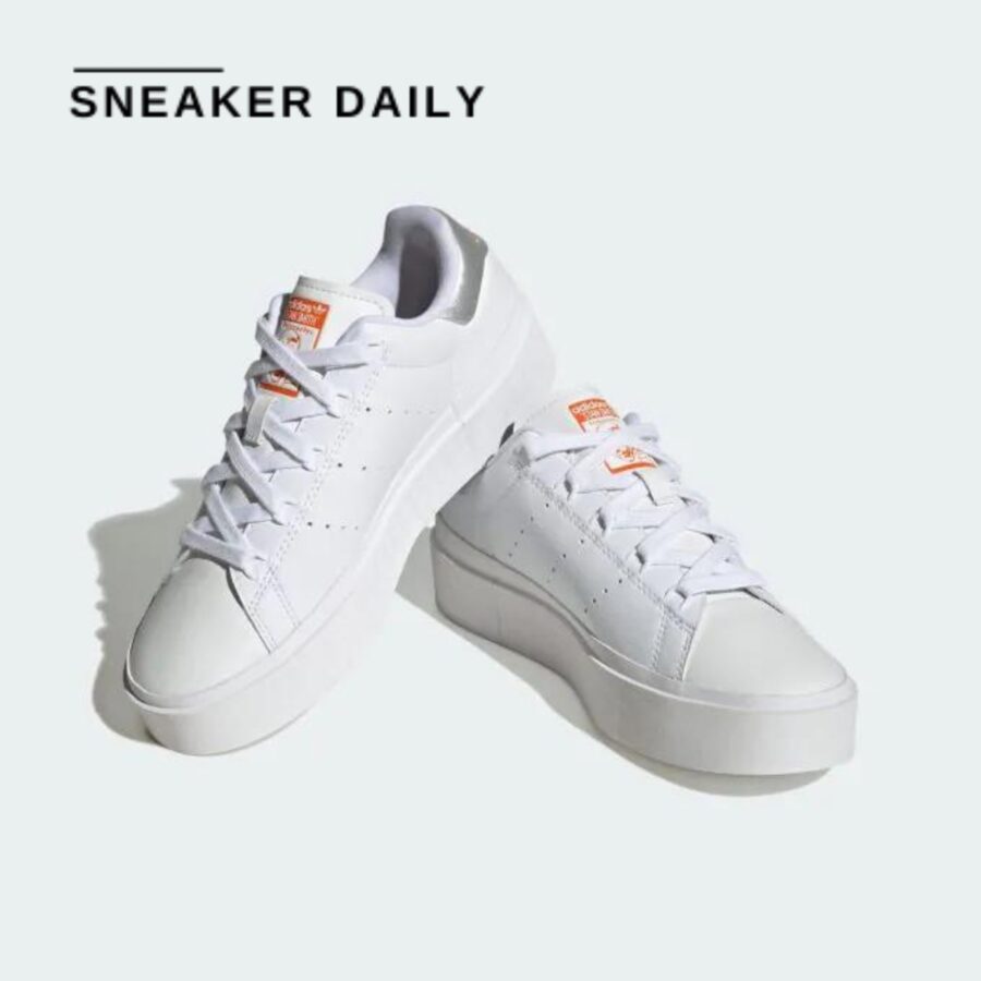 giày adidas originals stan smith bonega 'white silver metallic orange' (wmns) id6979