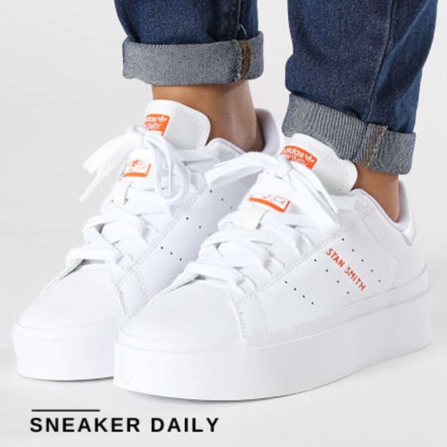 giày adidas originals stan smith bonega 'white silver metallic orange' (wmns) id6979