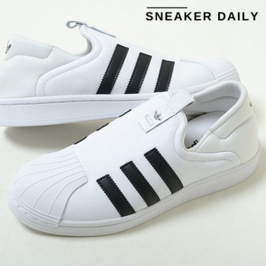 giày adidas superstar slip-on 'white black' (wmns) ie0399