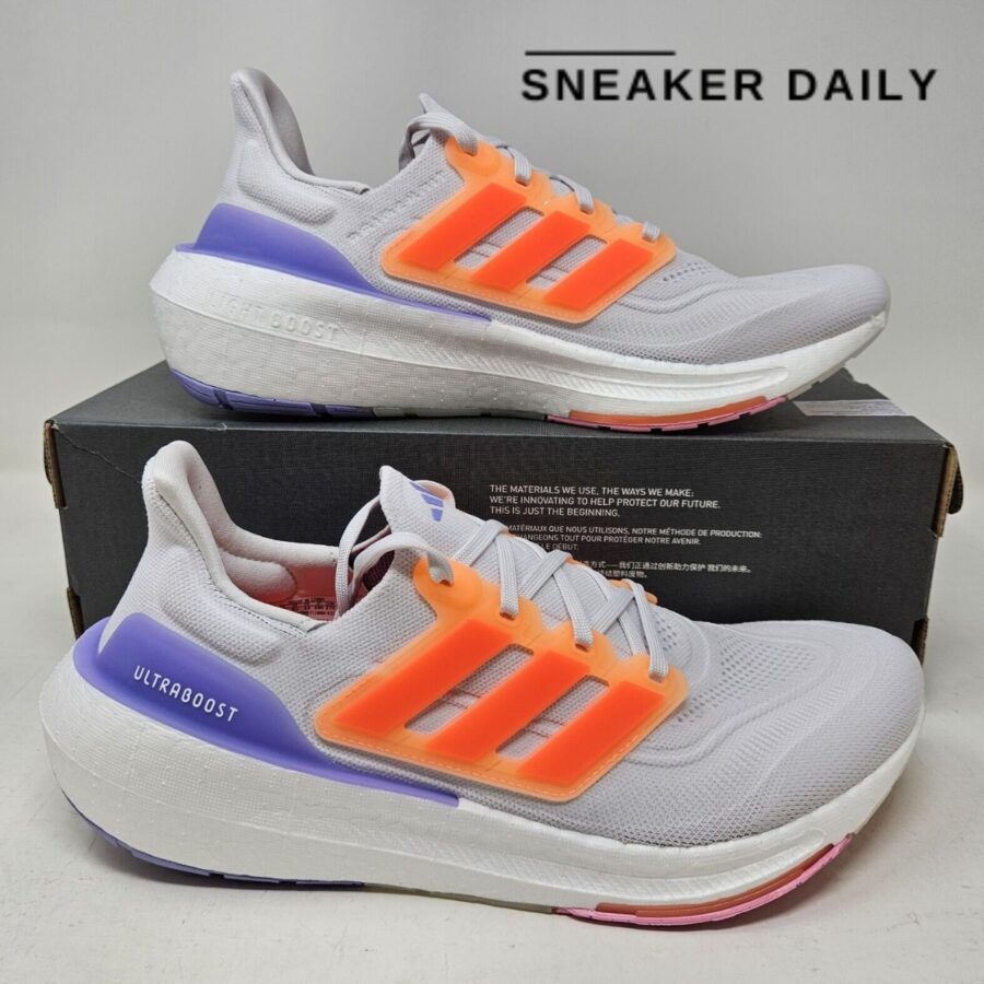 giày adidas ultraboost light 'white solar red' (wmns) hq6354