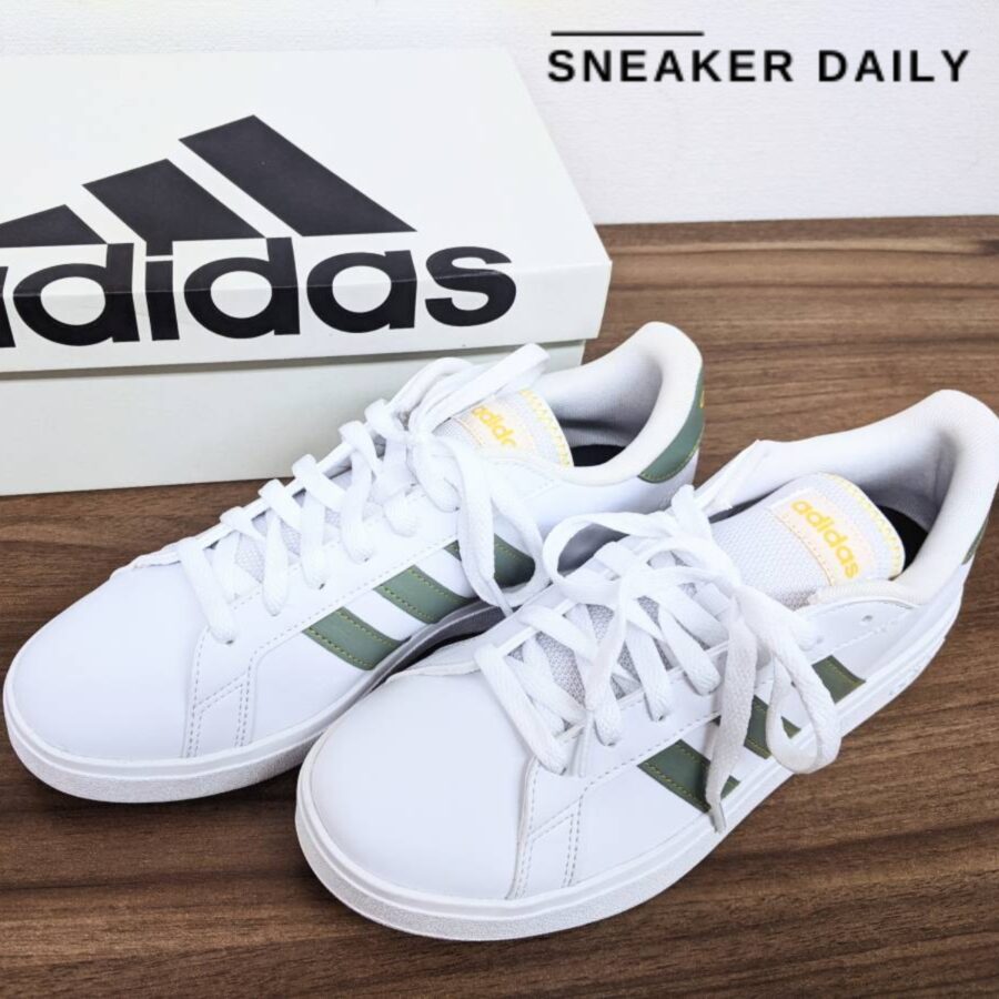 giày adidas neo grand court base 2.0 'white green' id4456