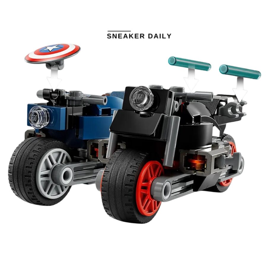 lego black widow & captain america motorcycles 76260